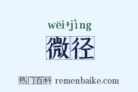 微径是什么意思的图片